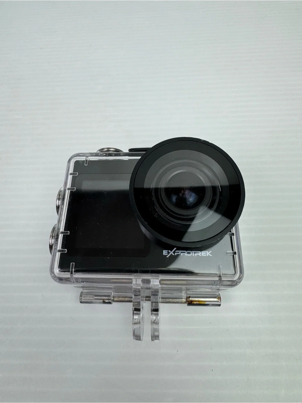 Exprotrek 4K Action Camera Bundle 2x Batteries Waterproof Case, Frame Mount ,